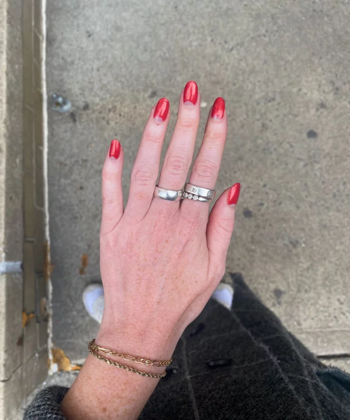 I Tried The “Half Moon” Manicure & It’s A Chic Way To Wear Red Nail Polish