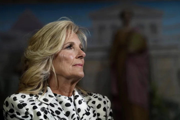 Jill Biden urges women to get mammograms or other cancer exams during Breast Cancer Awareness Month