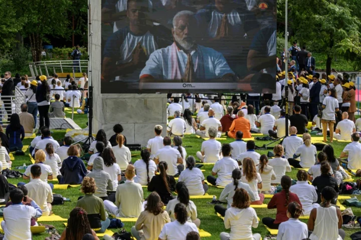 India's Modi plugs yoga at record-large UN session