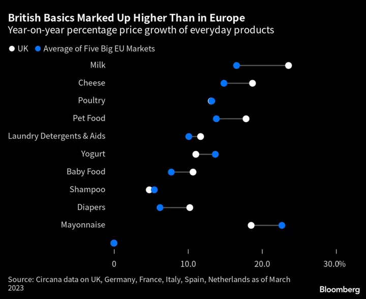 Britons Suffer Larger Price Rises for Basics Than EU Shoppers