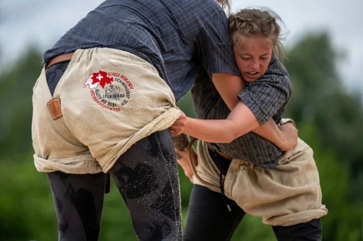 Women wrestlers battle for equality with Swiss 'schwinger kings'